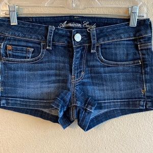 American Eagle Denim Shortie Shorts Size 2